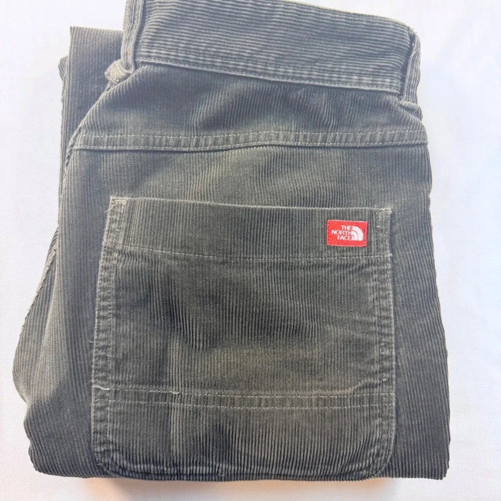 The North Face Corduroy Pants Mens 32 Olive Wide Leg‎ Skater Y2K Baggy Workwear